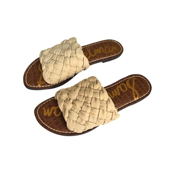 Sam Edelman Womens Griffin Sz 9 Ivory Basket Weave Sandals NWOB - Picture 3 of 8